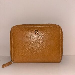 Vintage Aigner Yellow Leather Wallet